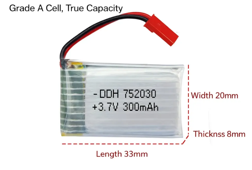 Lithium Polymer Battery 3.7V 300mAh